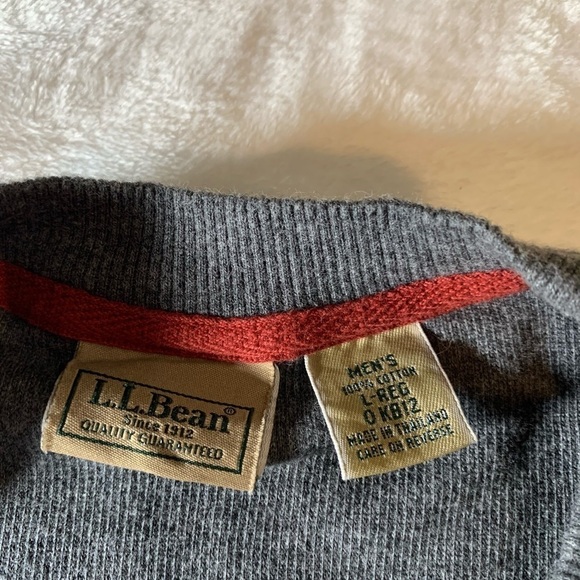 L.L. Bean 100% Cotton Dark Gray Crew Neck Sweater Men’s Large-reg - Picture 2 of 5